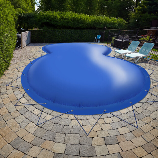 Aufblasbare Abdeckung - achtform - 920cm x 600cm in Grau RAL7038