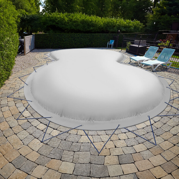 Aufblasbare Abdeckung - achtform - 920cm x 600cm in Grau RAL7038