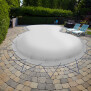 Aufblasbare Abdeckung - achtform - 920cm x 600cm in Grau RAL7038