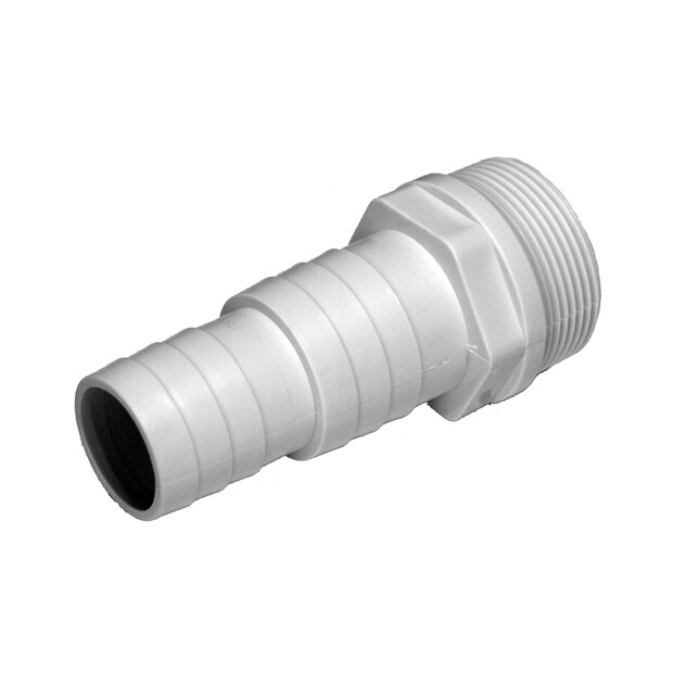 Druckschlauchtüllen in verschiedenen Ausführungen 1 1/2" AG x 32/38 mm weiß gerippt