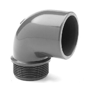 Winkel PVC 90&deg; Klebemuffe/ Aussengewinde Rohr 50 mm x...