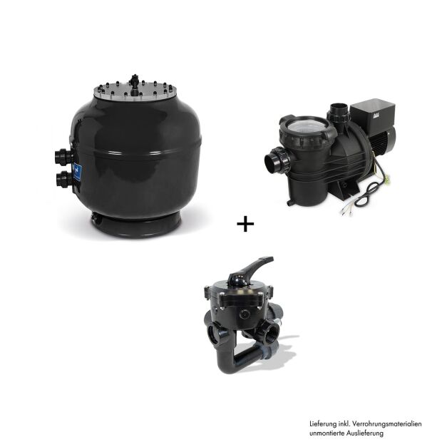 Sandfilteranlage GFK Hochschicht Filterkessel HSF-4 | VSP Pool Pumpe | 230 V