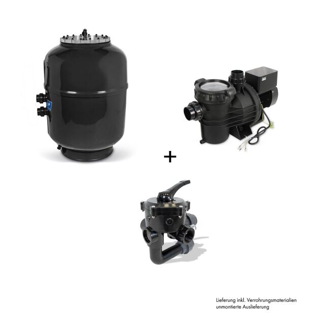 Sandfilteranlage GFK Hochschicht Filterkessel HSF-6 | VSP Pool Pumpe | 230 V