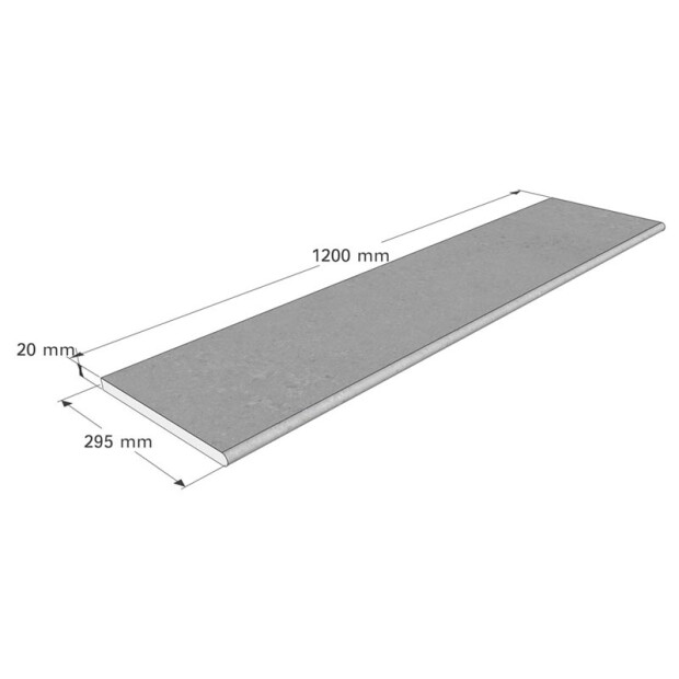 Ceramica - 120 x 29,5 cm - Rechteck - Beckenrandsteine aus keramischen Feinsteinzeug