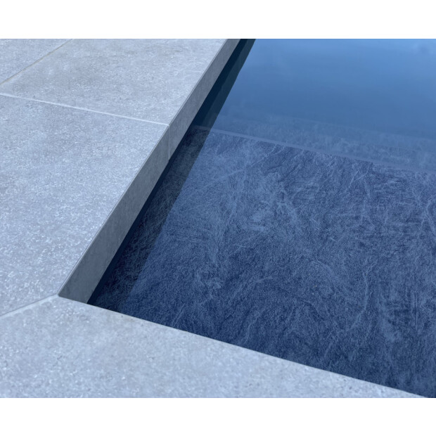 Ceramica - 100 x 100 cm - Rechteck - Beckenrandsteine aus keramischen Feinsteinzeug 400 x 800 cm Nordic Silver Grey