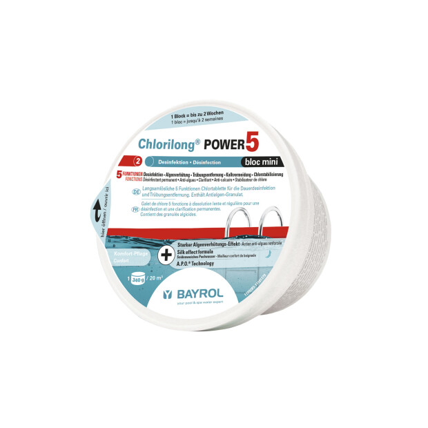 BAYROL Chlorilong® POWER5 Bloc mini 0,34 kg
