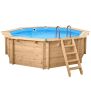 Holzpool Interline Deluxe Set - Bali 5,30 x 1,36 m - Becken, Folie, Filter, Leiter & Sommer- & Winterabdeckung