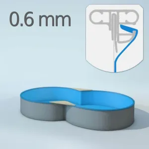 Schwimmbecken Innenh&uuml;lle Achtform - Keilbiese - 150...