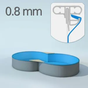 Schwimmbecken Innenh&uuml;lle Achtform - Keilbiese - 150...