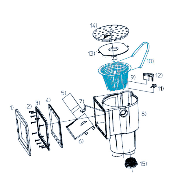 Siebkorb für Skimmer Ocean POM weiss