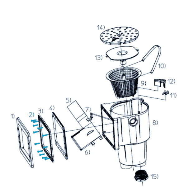 Schrauben für Skimmer ABS High 75