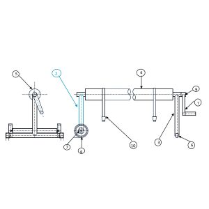 Rostfreier Ständer für Aufroller fahrbar, 1...