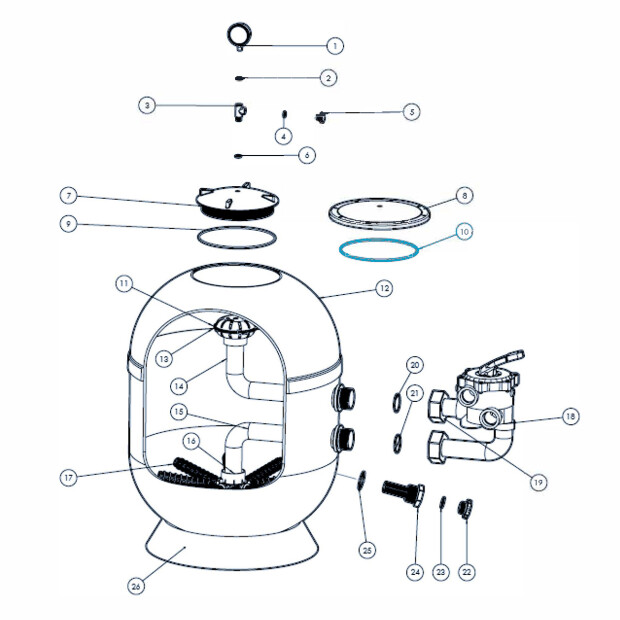 O-Ring für schwarzen Deckel