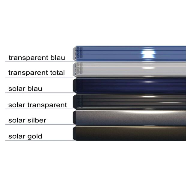 Rollladen-Abdeckung Harmony mit Edelstahlwelle 600 x 300 cm