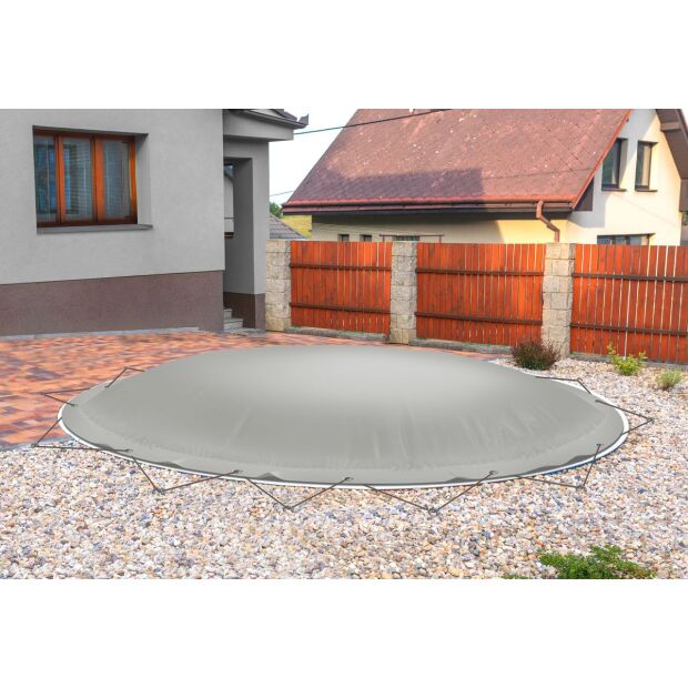 Aufblasbare Abdeckung - Rund verschiedene Farben und Größen 420 cm-Grau RAL7038