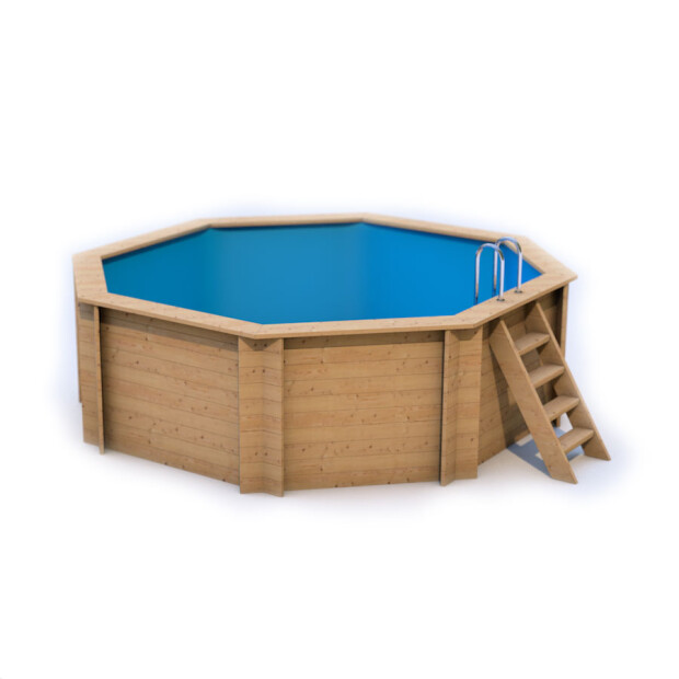 Karibu Ersatzfolie mit Keilbiese Tiefe 119cm, floridablau 0,8mm 561 x 350 x 120 cm