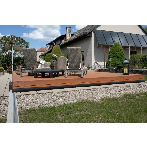 Pooldeck verschiebbare Terrasse - Längs verschiebbar