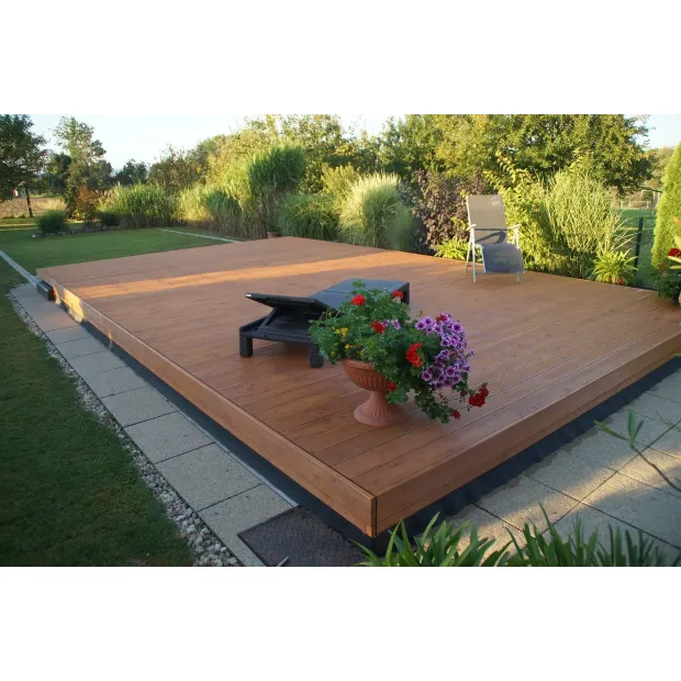 Pooldeck verschiebbare Terrasse - Längs verschiebbar