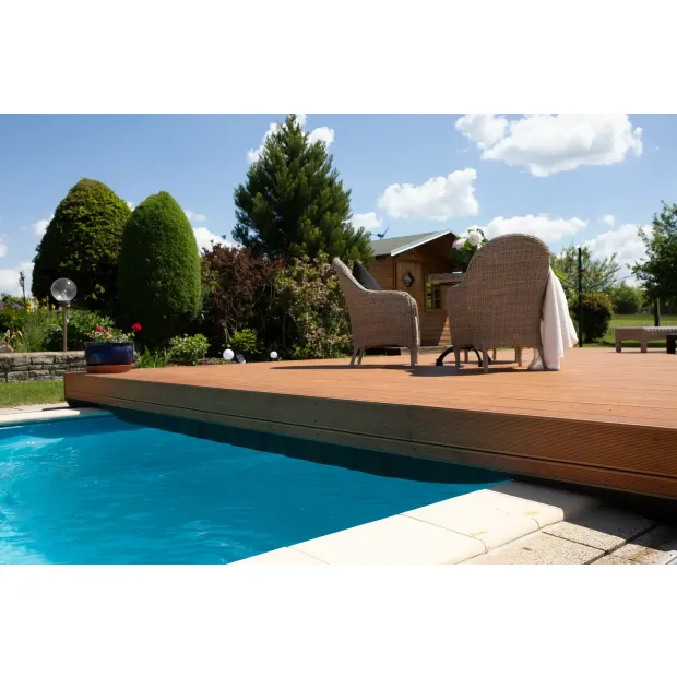 Pooldeck verschiebbare Terrasse - Querverschiebbar