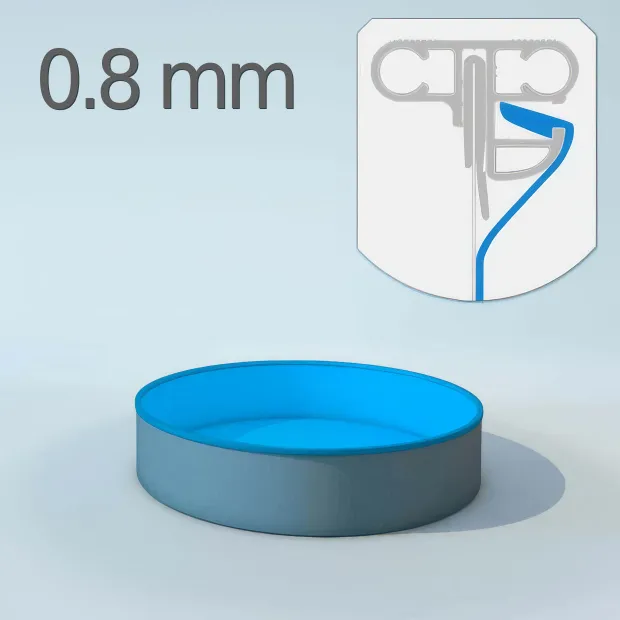 Schwimmbecken Innenhülle rund - Keilbiese - 150 cm x 0,8 mm - PVC blau 600 cm