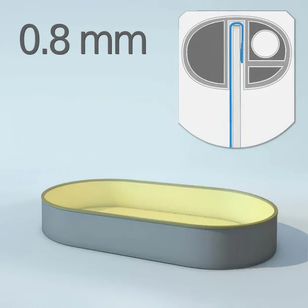 Schwimmbecken Innenhüllen oval - T=150 cm x 0,8 mm - PVC sand 460 x 916 cm
