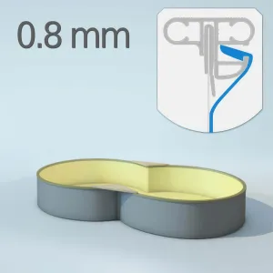 Schwimmbecken Innenh&uuml;llen oval - T=120 cm x 0,8 mm -...