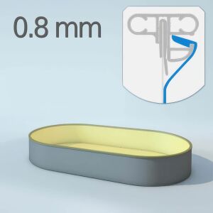 Schwimmbecken Innenh&uuml;llen oval - Keilbiese T=150 cm...