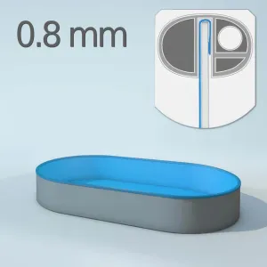 Schwimmbecken Innenh&uuml;llen oval - T=150 cm x 0,8 mm -...