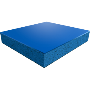 Schaumabdeckung - 6 mm in blau