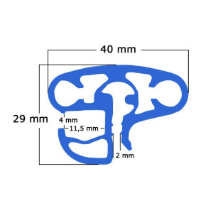 Pool Kombihandlauf f&uuml;r Achtform-Becken - blau 470 x 300 cm