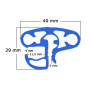 Pool Kombihandlauf f&uuml;r Achtform-Becken - blau 650 x 420 cm