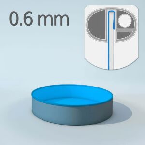 Schwimmbecken Innenh&uuml;lle rund - 150 cm x 0,6 mm -...