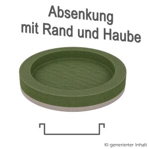 R Absenkung mit Rand und Haube