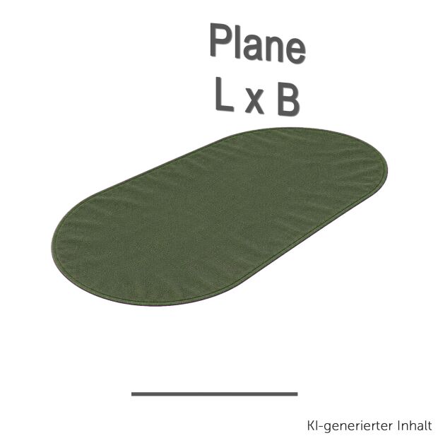 Sonderanfertigung Winterabdeckung Oval  - Plane L x B