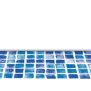 Wand weiss / Boden Mosaikblau