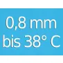 Floridablau bis 38&deg; C 0,8mm