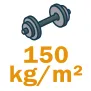 150 kg/m&sup2;