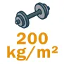 200 kg/m&sup2;