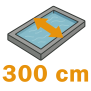 300 cm