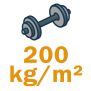 200 kg/m&sup2;